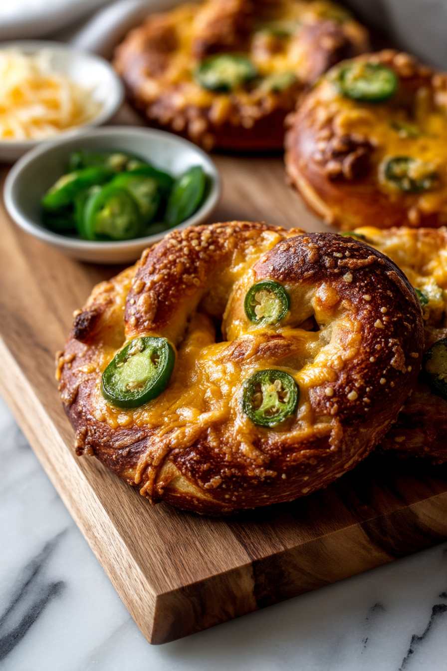 Jalapeño Cheddar Soft Pretzels