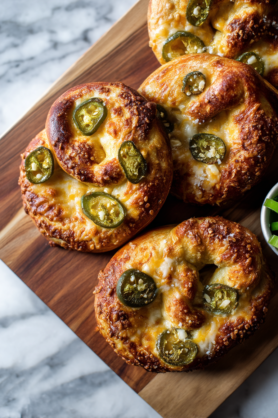Jalapeño Cheddar Soft Pretzels