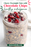 Cherry Overnight Oats with Chocolate Chips