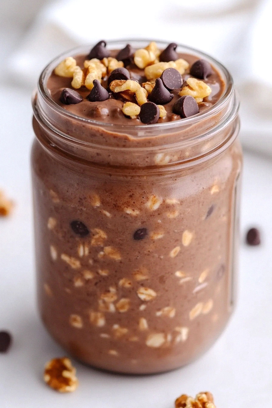 Healthy Brownie Batter Overnight Oats