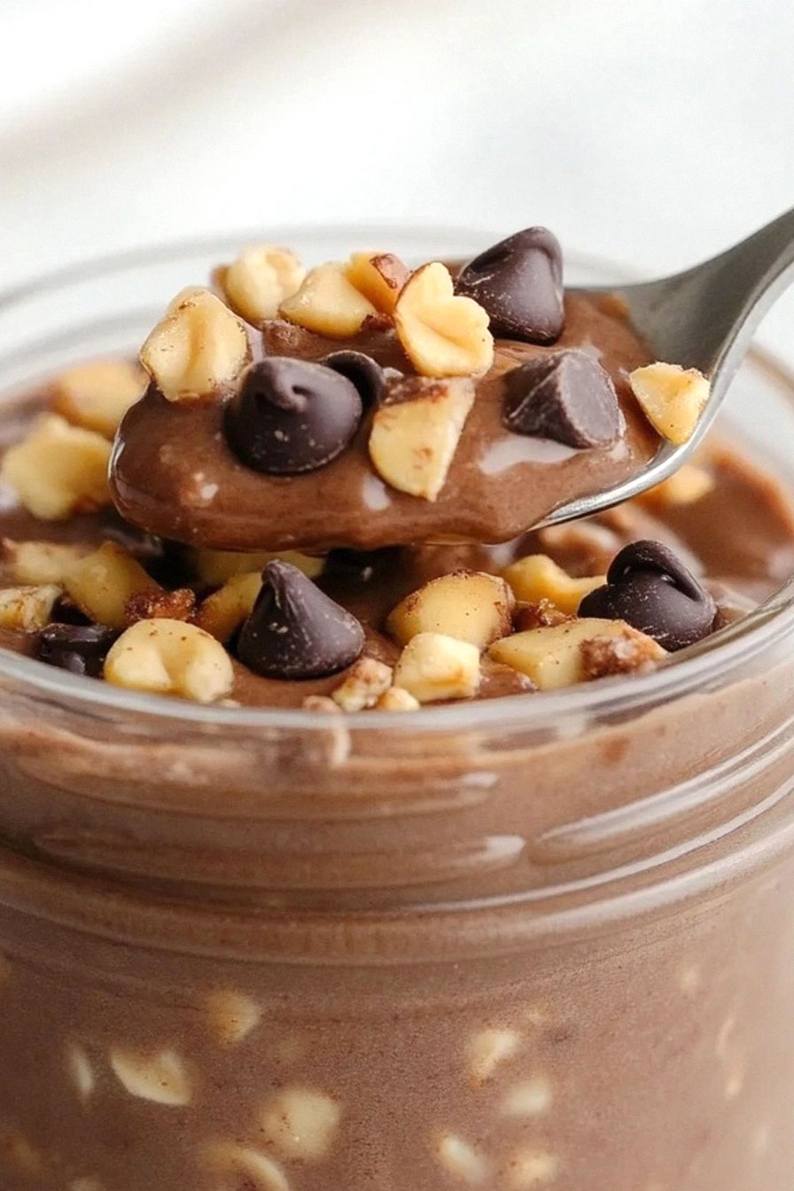 Healthy Brownie Batter Overnight Oats
