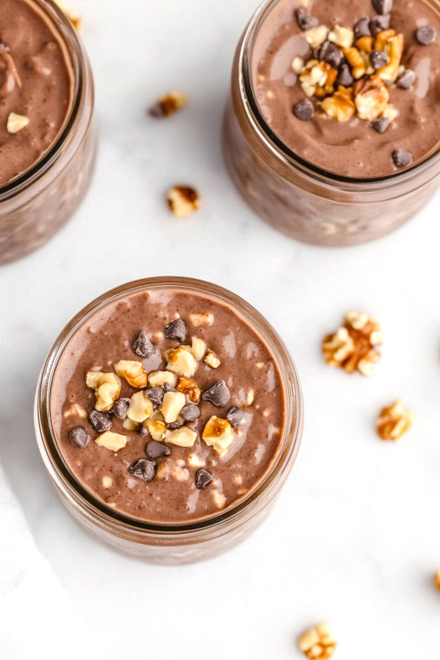 Healthy Brownie Batter Overnight Oats