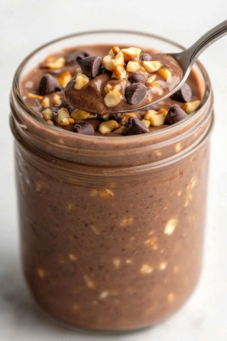Healthy Brownie Batter Overnight Oats