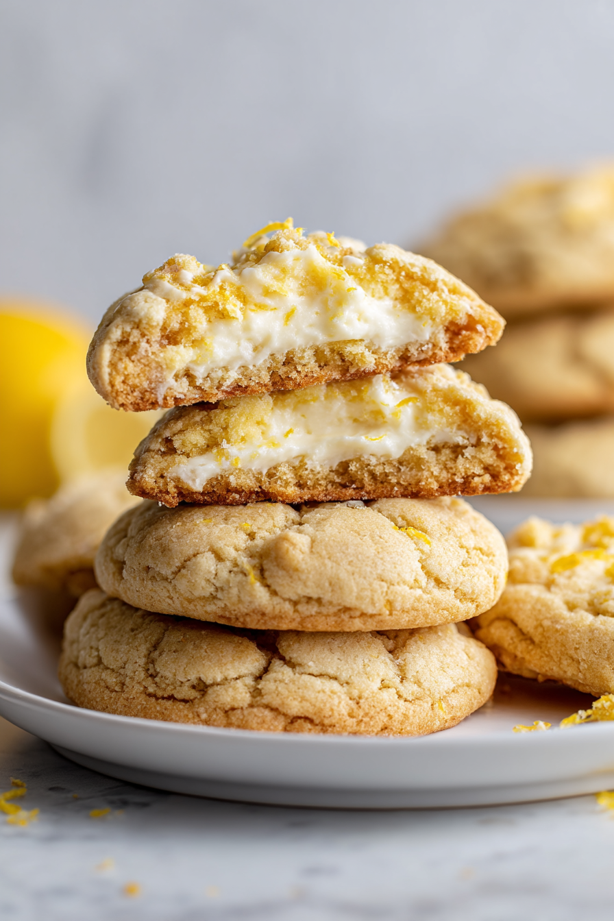 Zesty Lemon Cheesecake Cookies