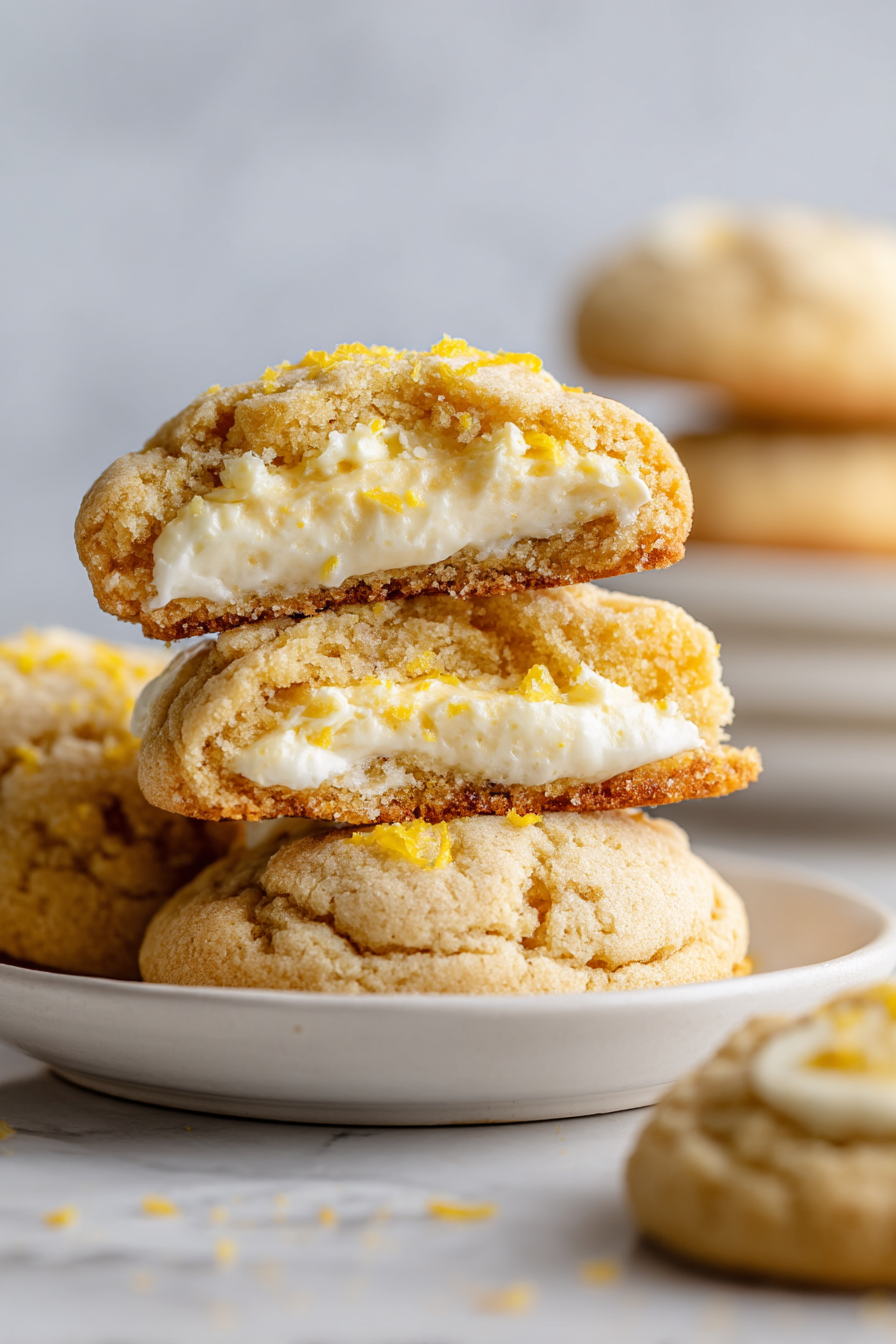 Zesty Lemon Cheesecake Cookies