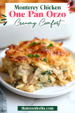 Monterey Chicken One Pan Orzo