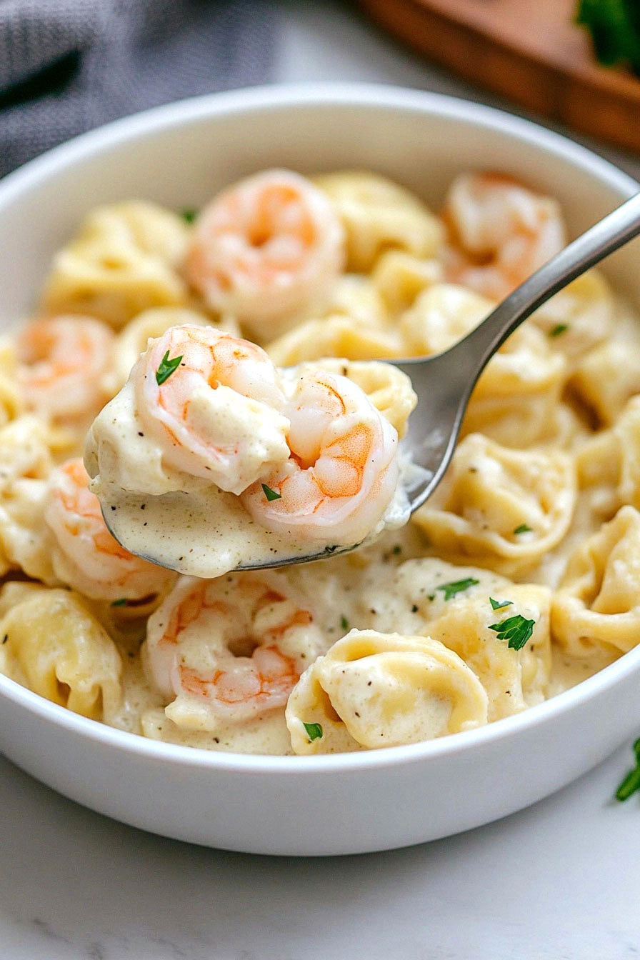 Shrimp Tortellini Alfredo