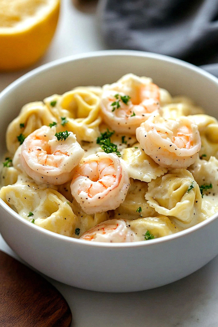 Shrimp Tortellini Alfredo