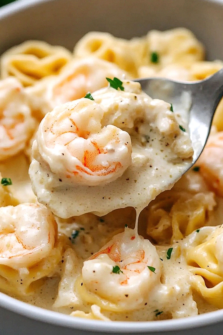 Shrimp Tortellini Alfredo