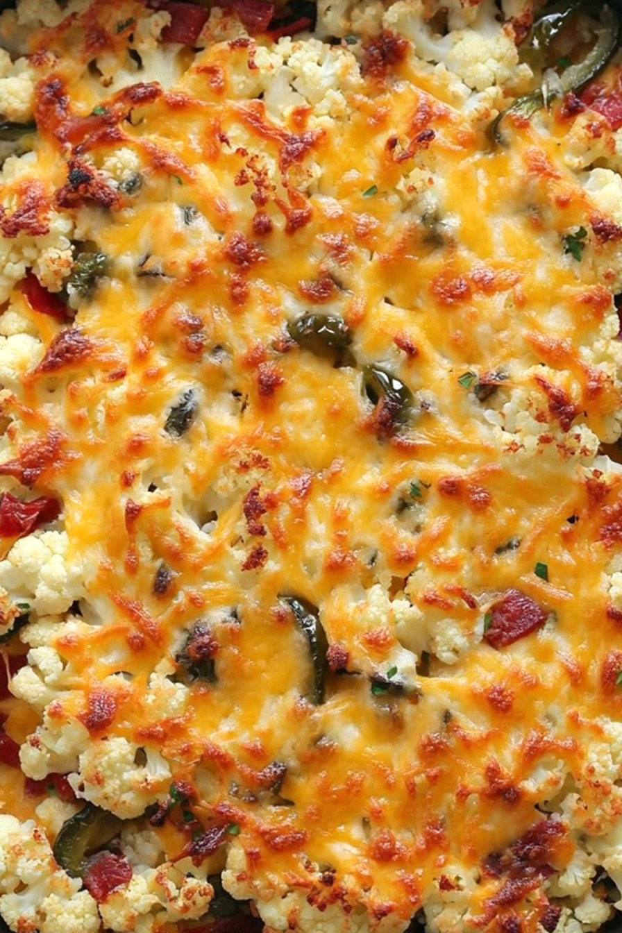 Cauliflower Jalapeno Popper Casserole