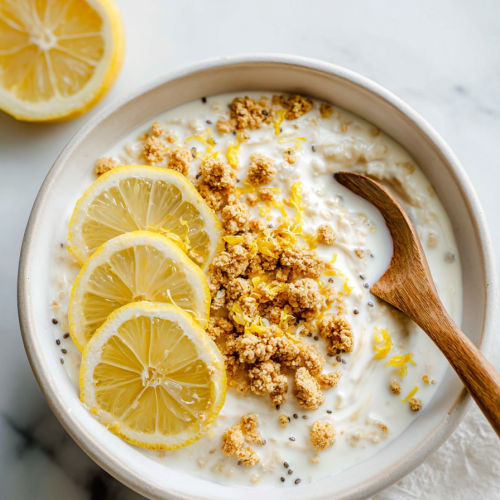 Lemon Cheesecake Overnight Oats