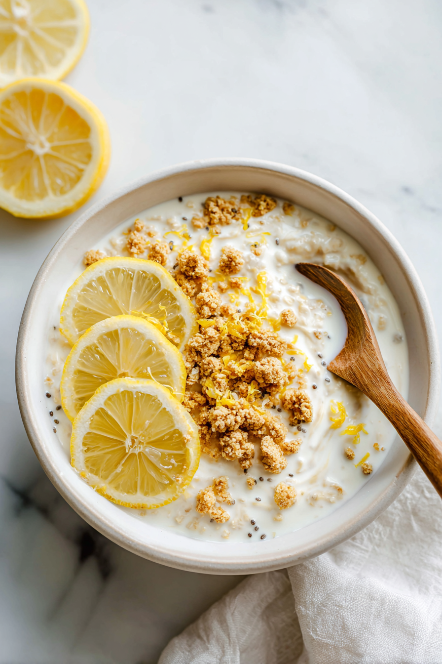 Lemon Cheesecake Overnight Oats