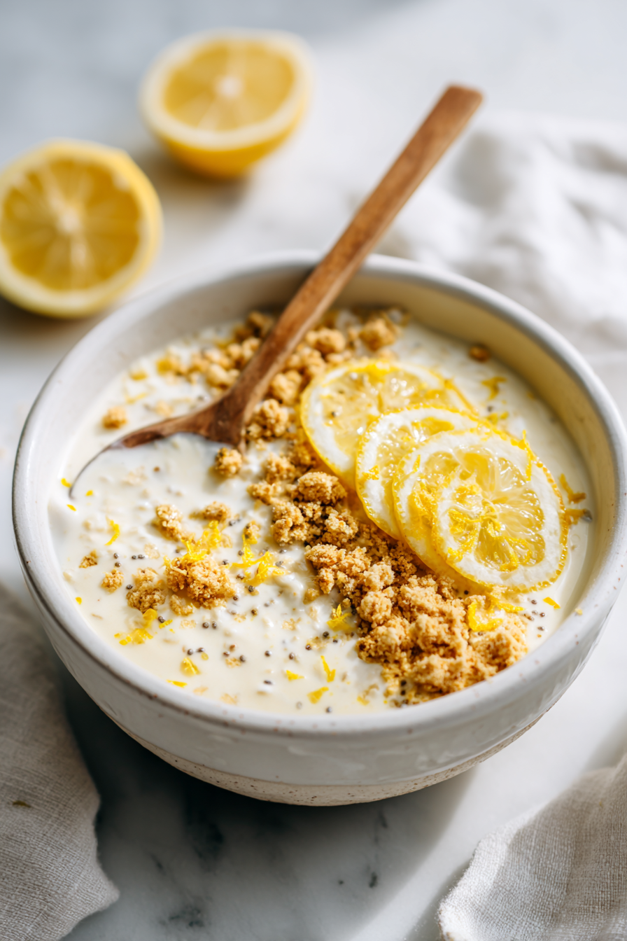 Lemon Cheesecake Overnight Oats