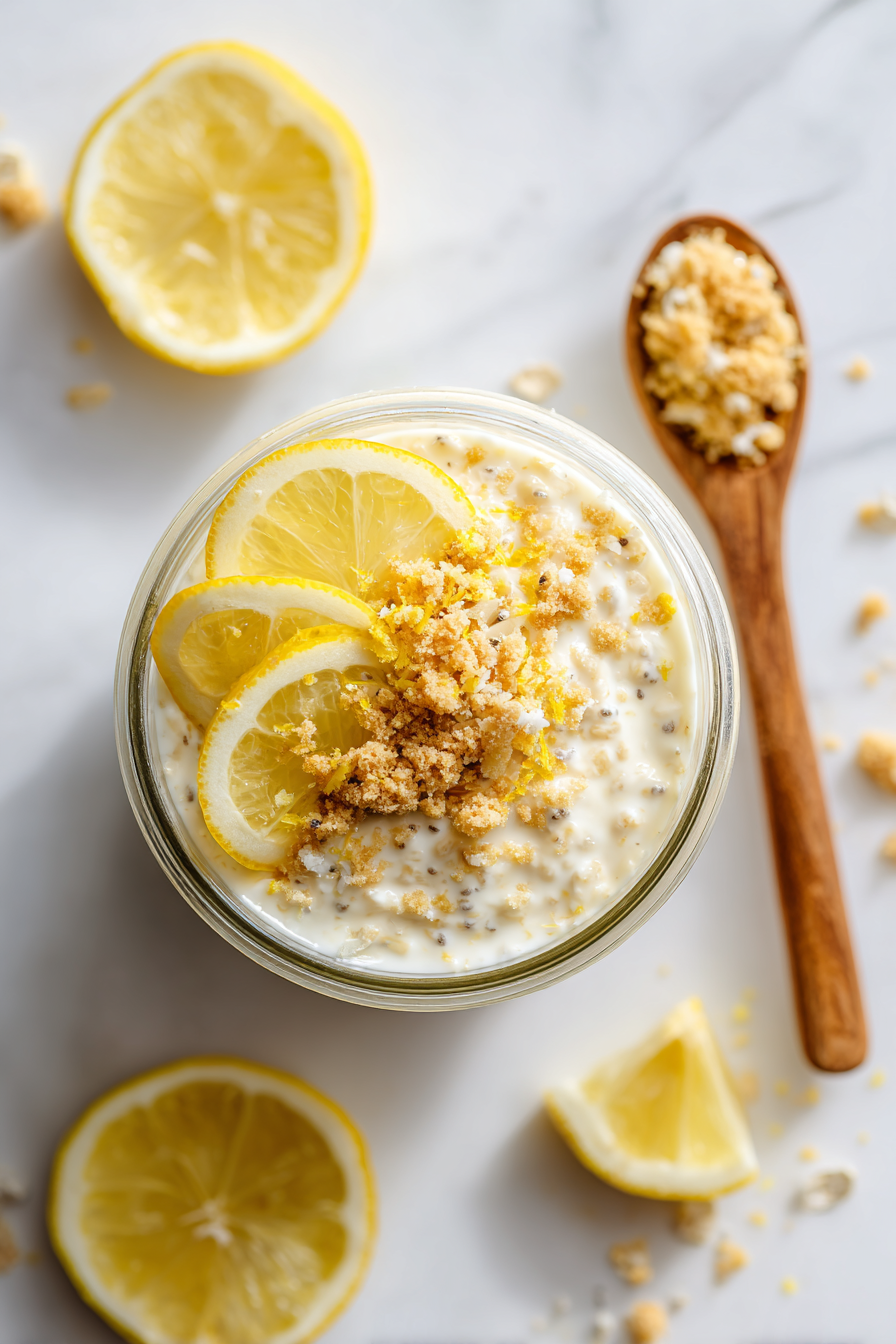 Lemon Cheesecake Overnight Oats