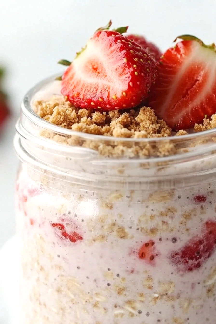 Strawberry Cheesecake Overnight Oats