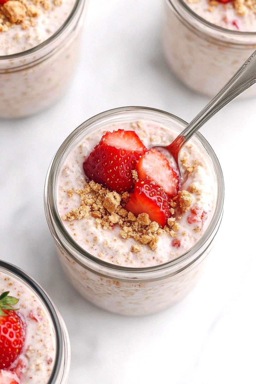 Strawberry Cheesecake Overnight Oats