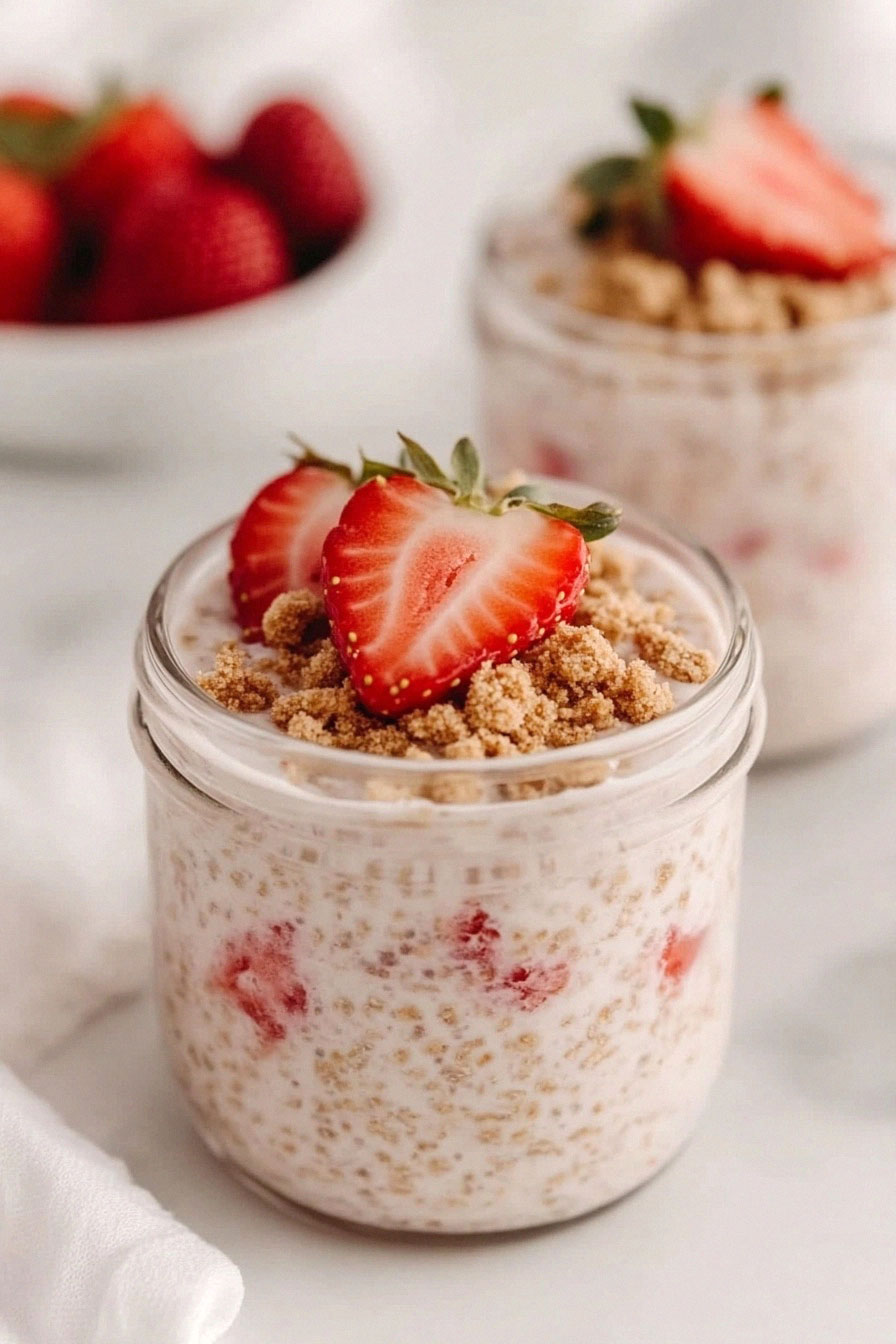 Strawberry Cheesecake Overnight Oats