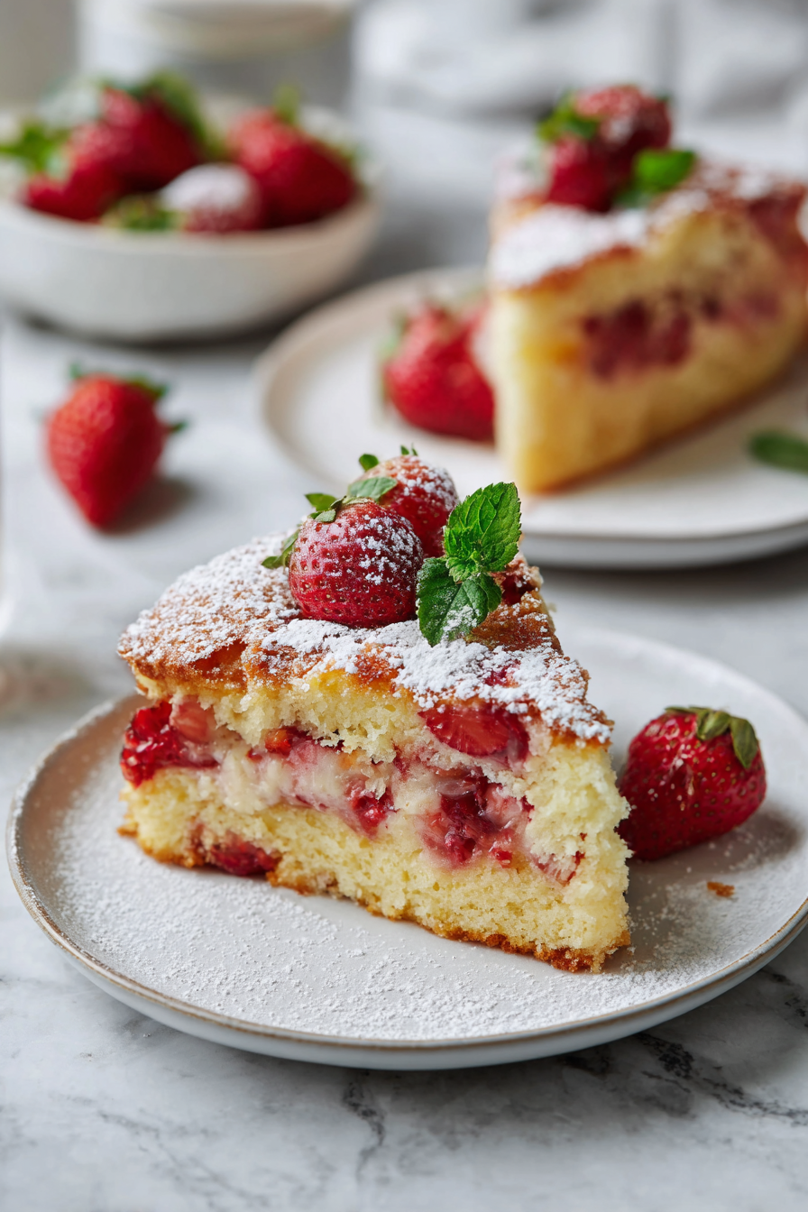 French Strawberry Cake