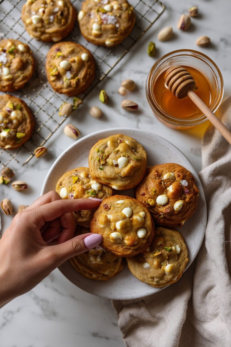 Salted Honey Pistachio Cookies