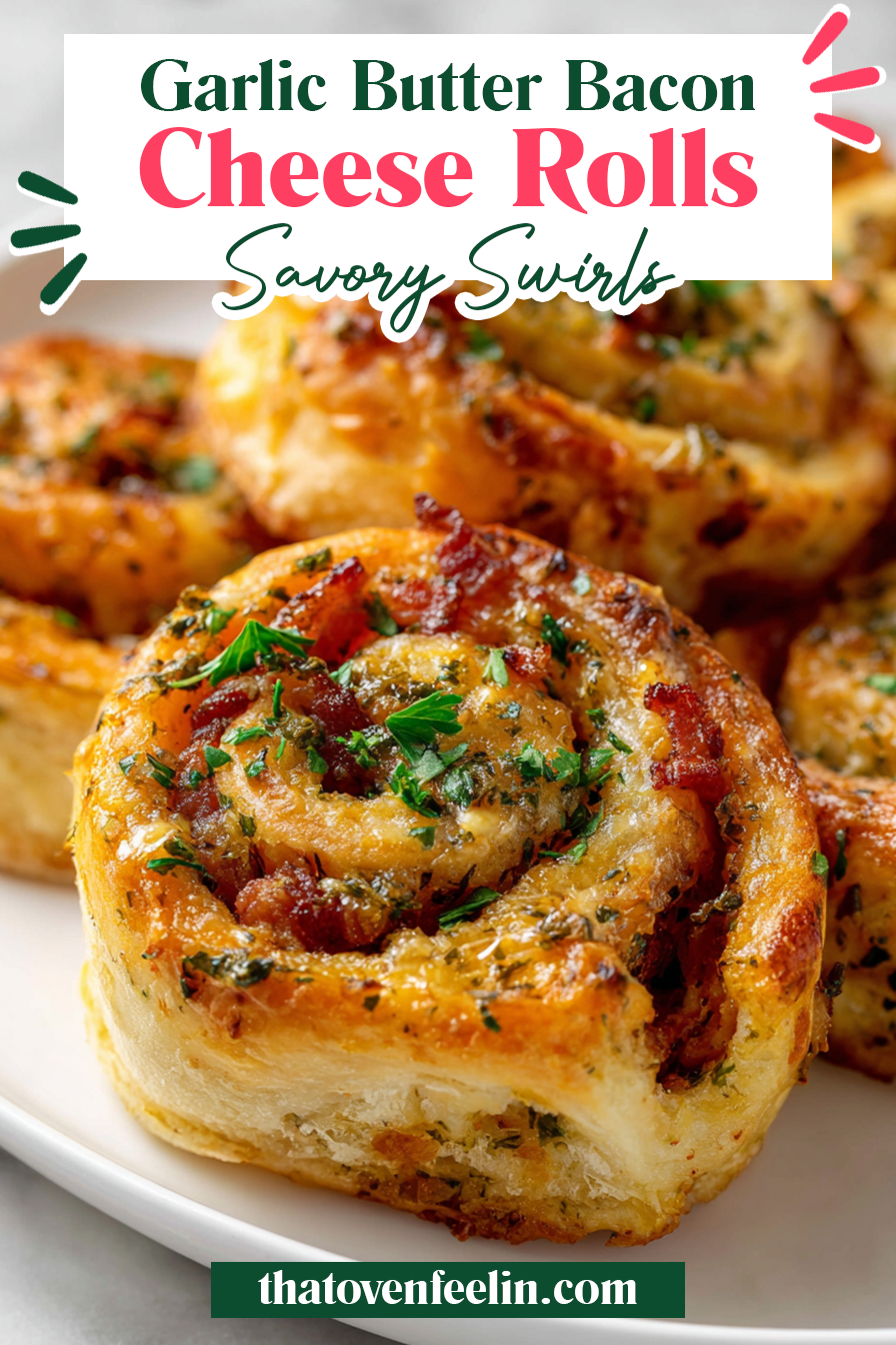 Bacon & Cheese Rolls with Garlic Butter