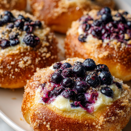 Blueberry Brioche Buns