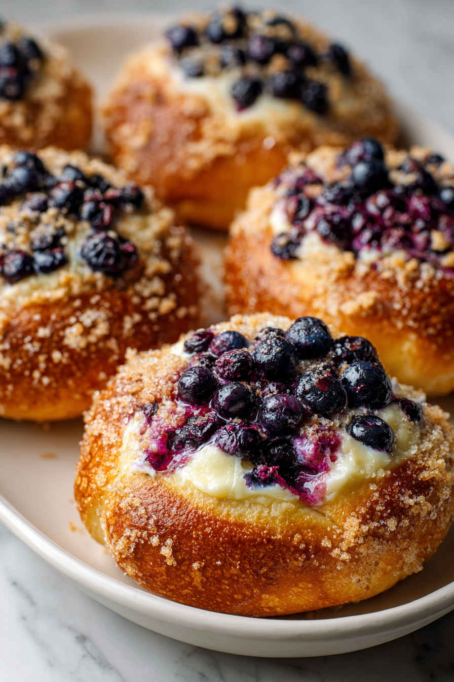 Blueberry Brioche Buns