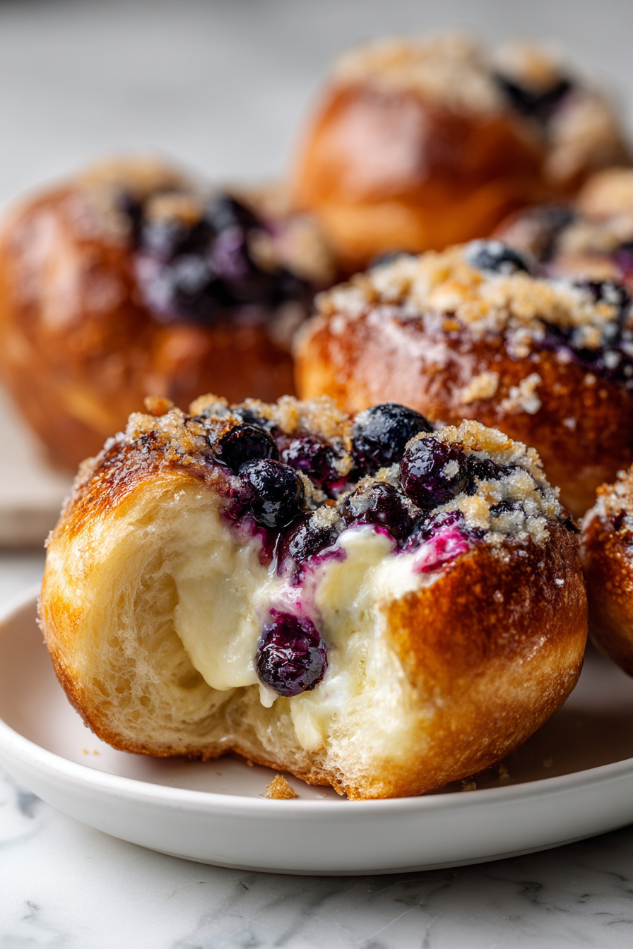 Blueberry Brioche Buns