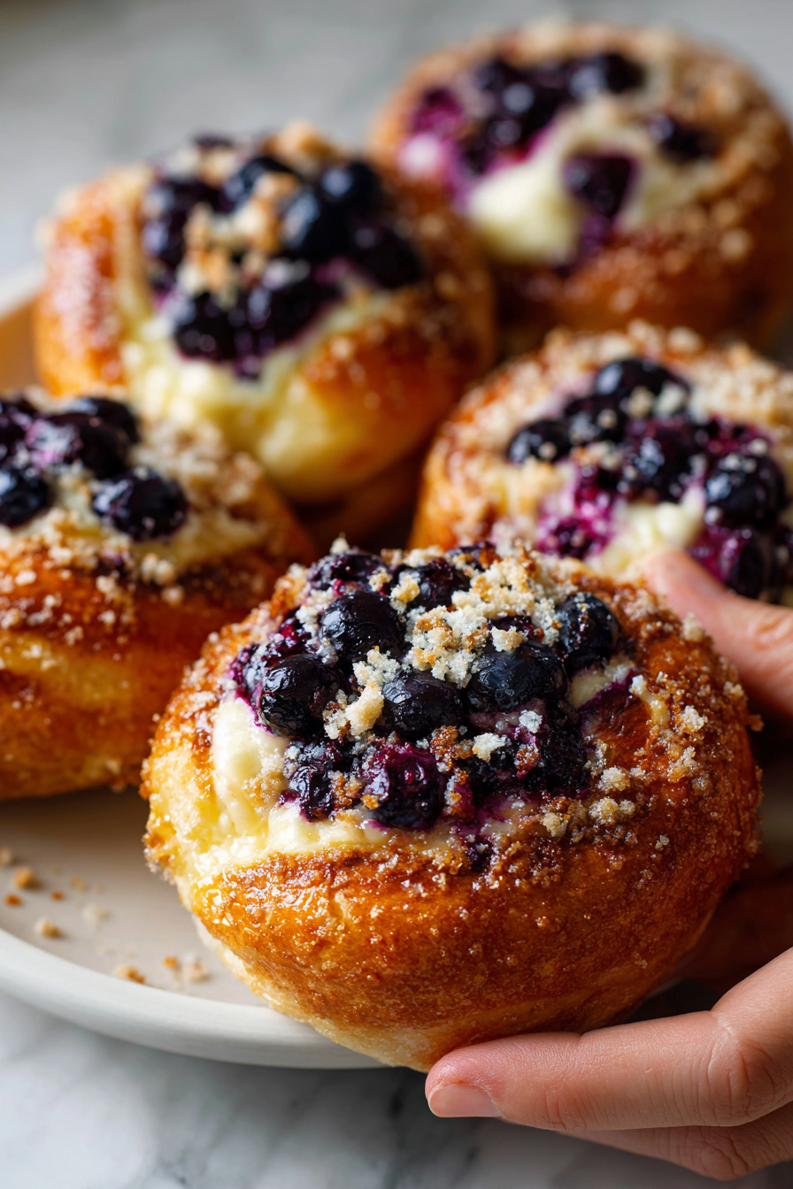 Blueberry Brioche Buns
