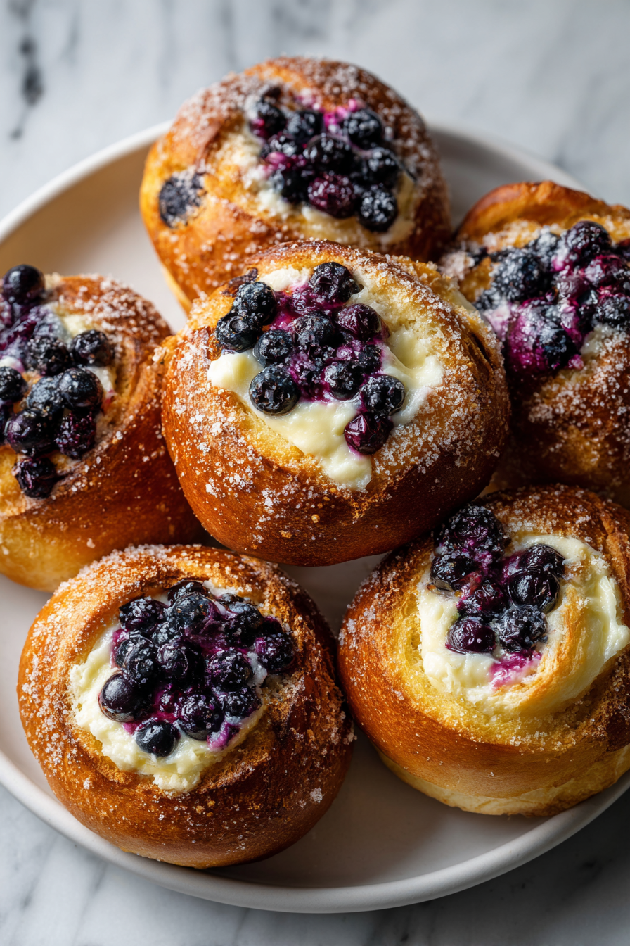 Blueberry Brioche Buns