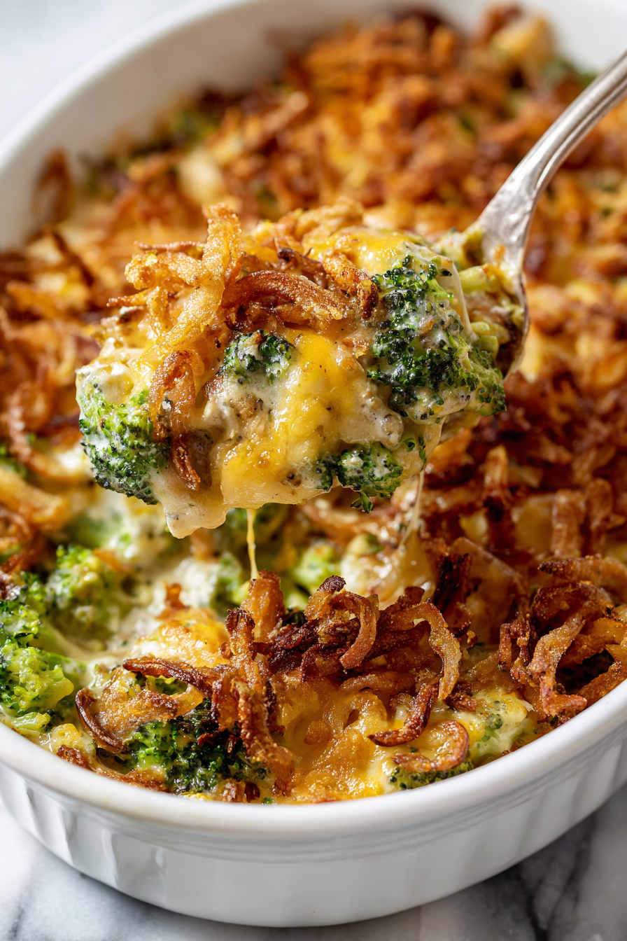 French Onion Broccoli Cheese Casserole