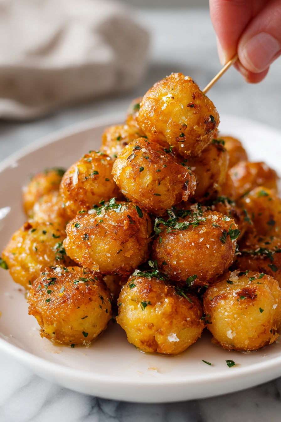 Garlic Potato Pops