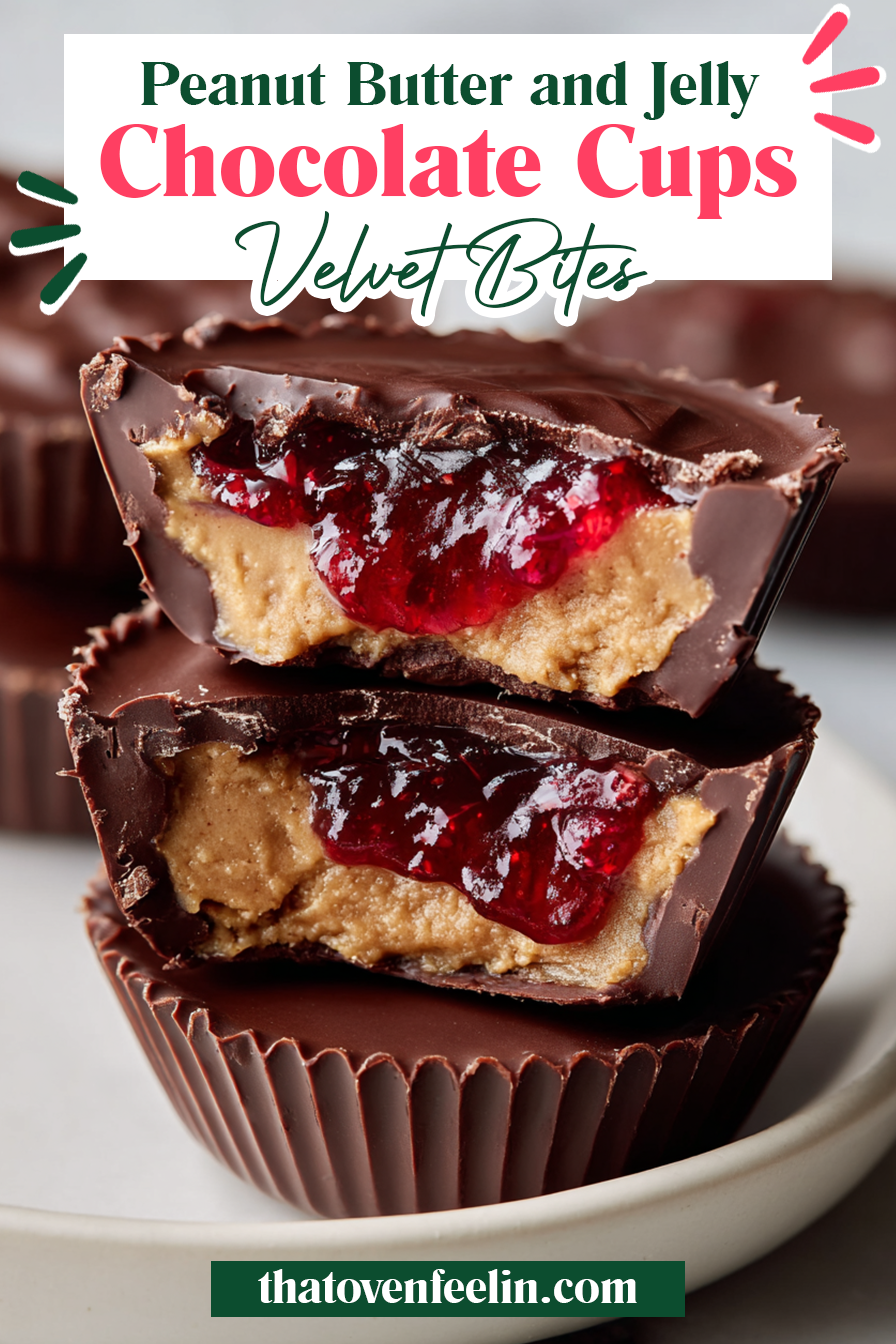 Peanut Butter and Jelly Chocolate Cups