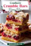 Cranberry Crumble Bars