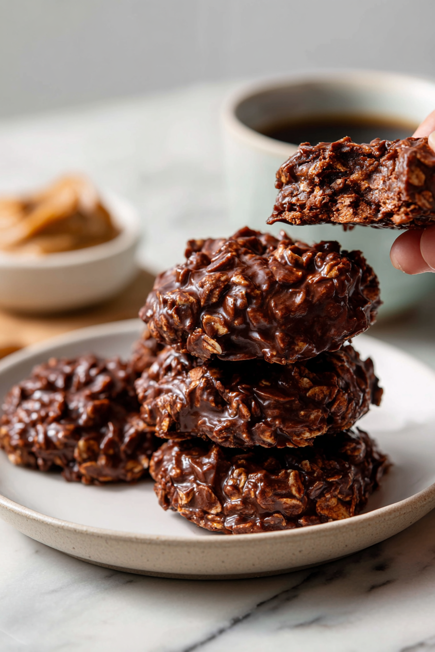 No-Bake Chocolate Peanut Butter Cookies