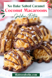 No Bake Salted Caramel Coconut Macaroons