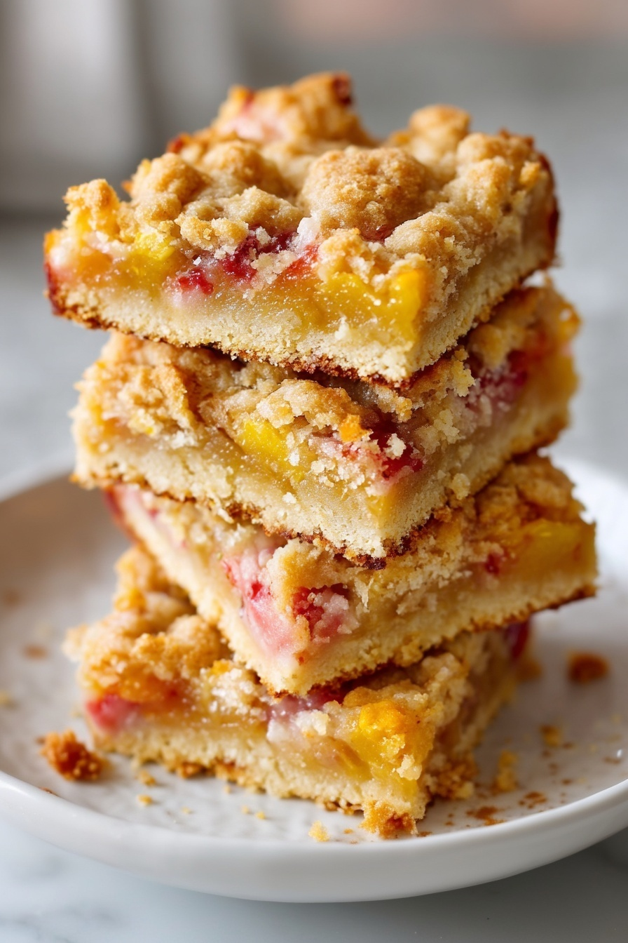 Peaches and Cream Crumble Bars