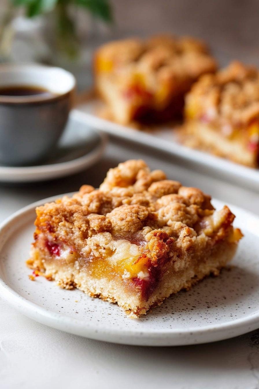 Peaches and Cream Crumble Bars
