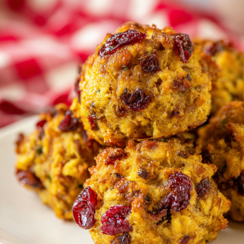 Turkey Cranberry Stuffing Balls
