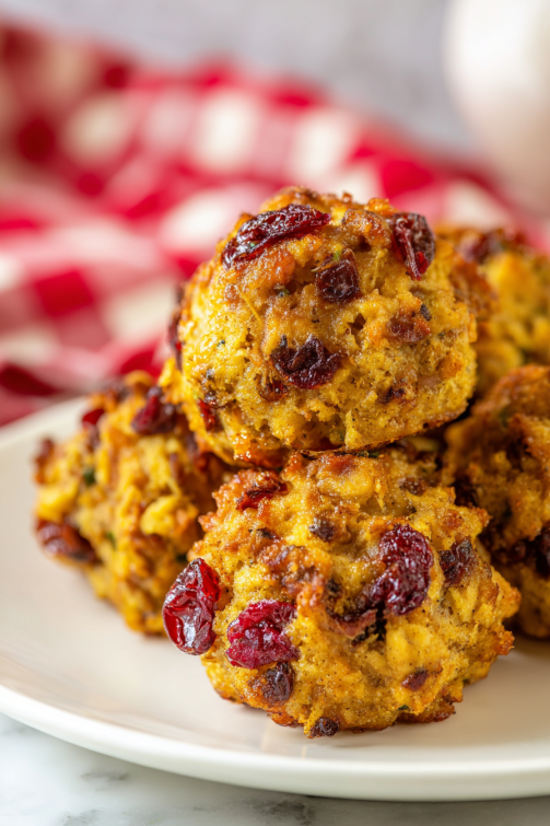 Turkey Cranberry Stuffing Balls