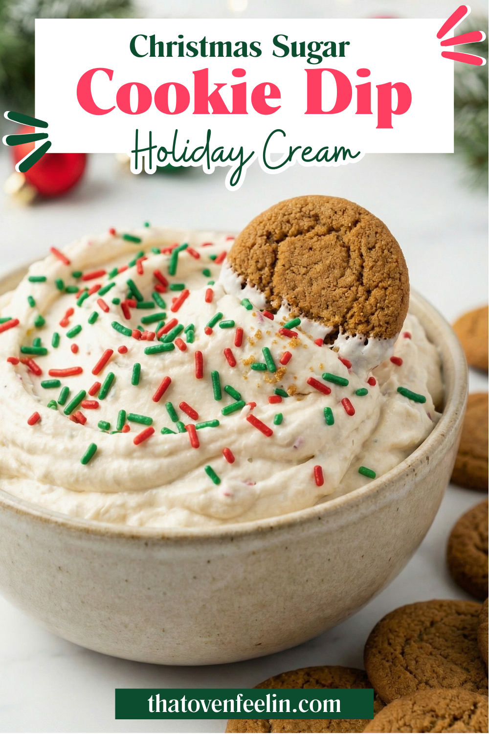 Christmas Sugar Cookie Dip