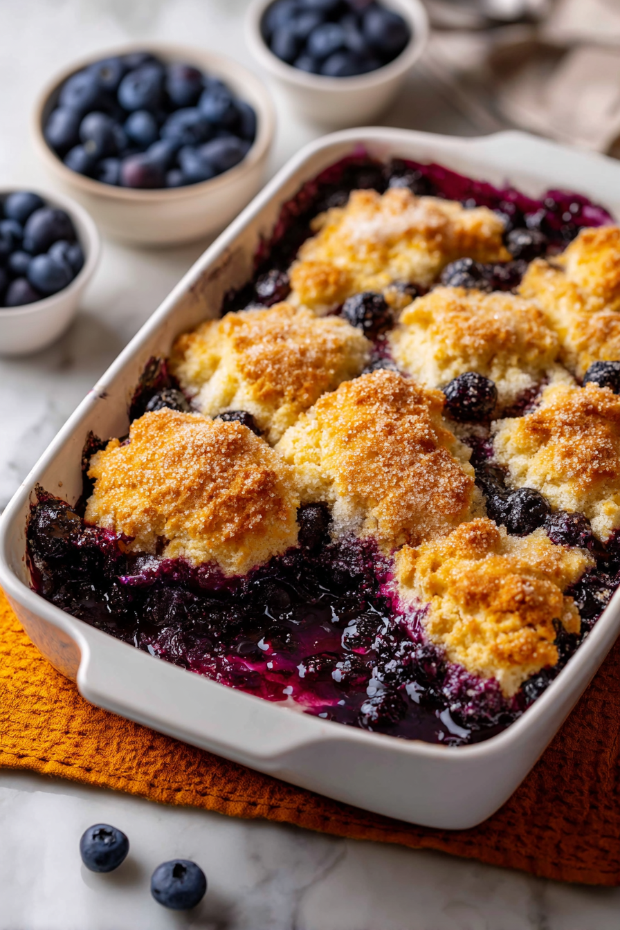 Easy Homemade Blueberry Cobbler