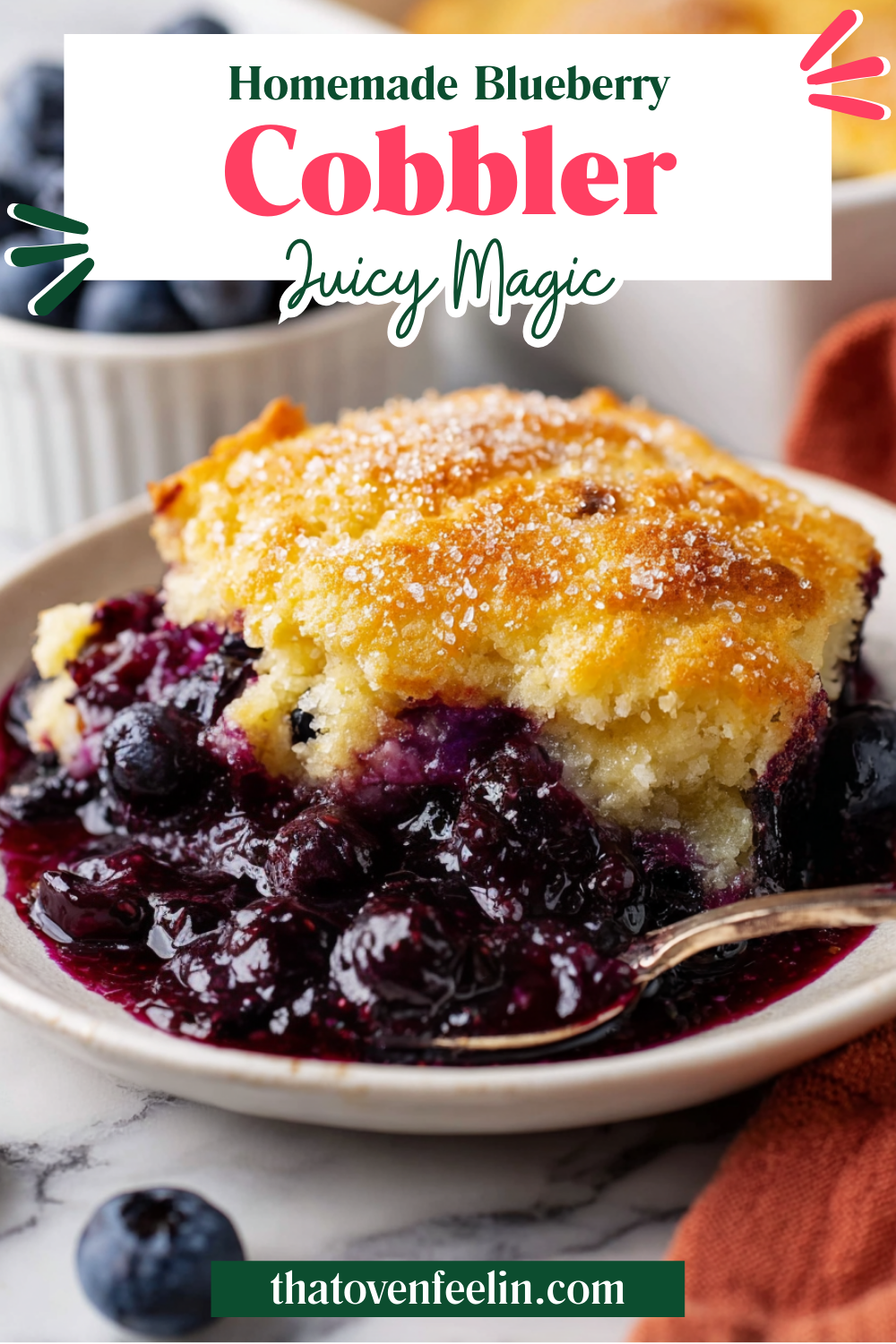 Easy Homemade Blueberry Cobbler