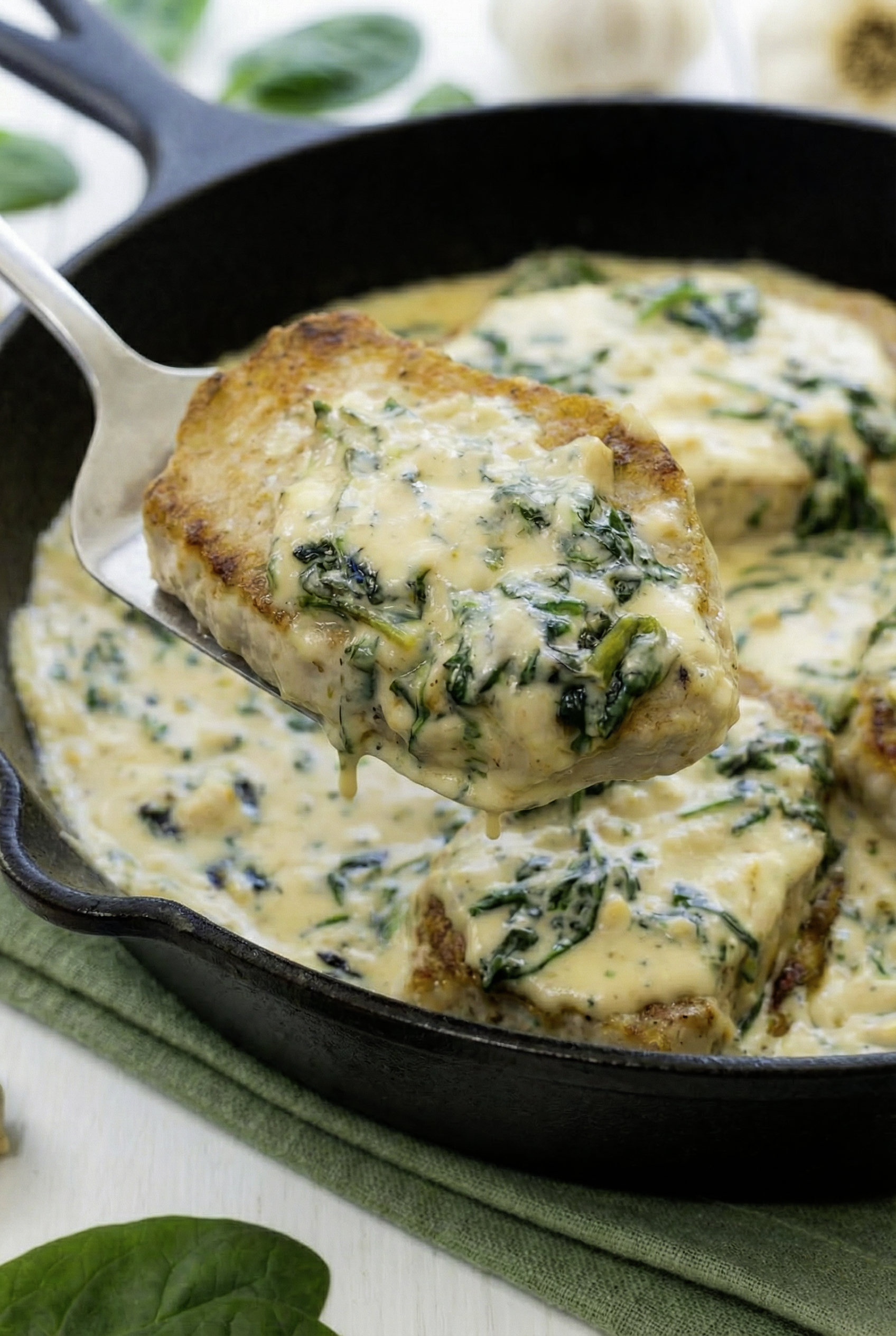 Creamy Garlic Parmesan Pork Chops