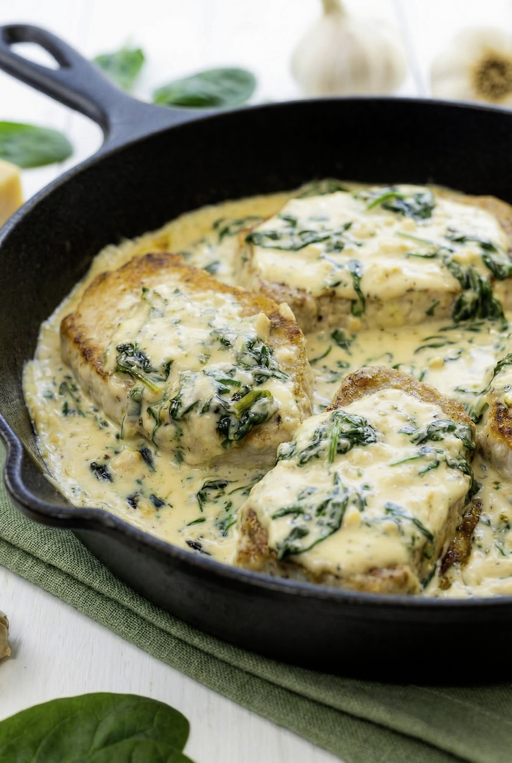 Creamy Garlic Parmesan Pork Chops