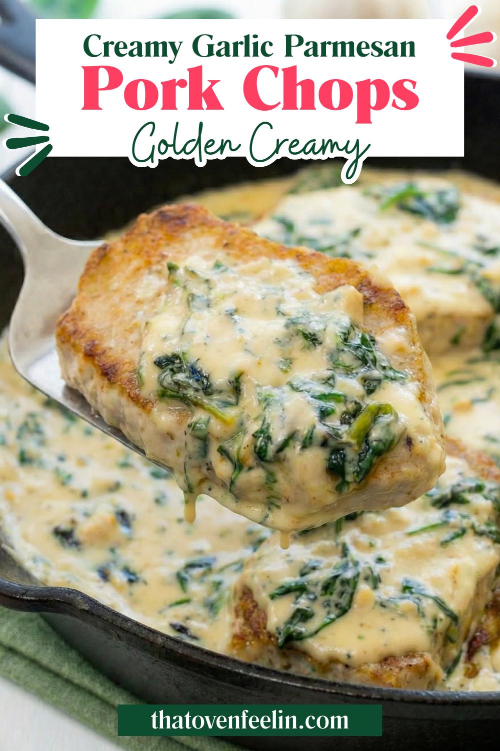 Creamy Garlic Parmesan Pork Chops