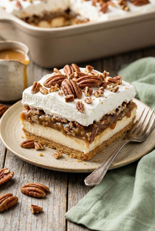 No-Bake Pecan Pie Lasagna Recipe