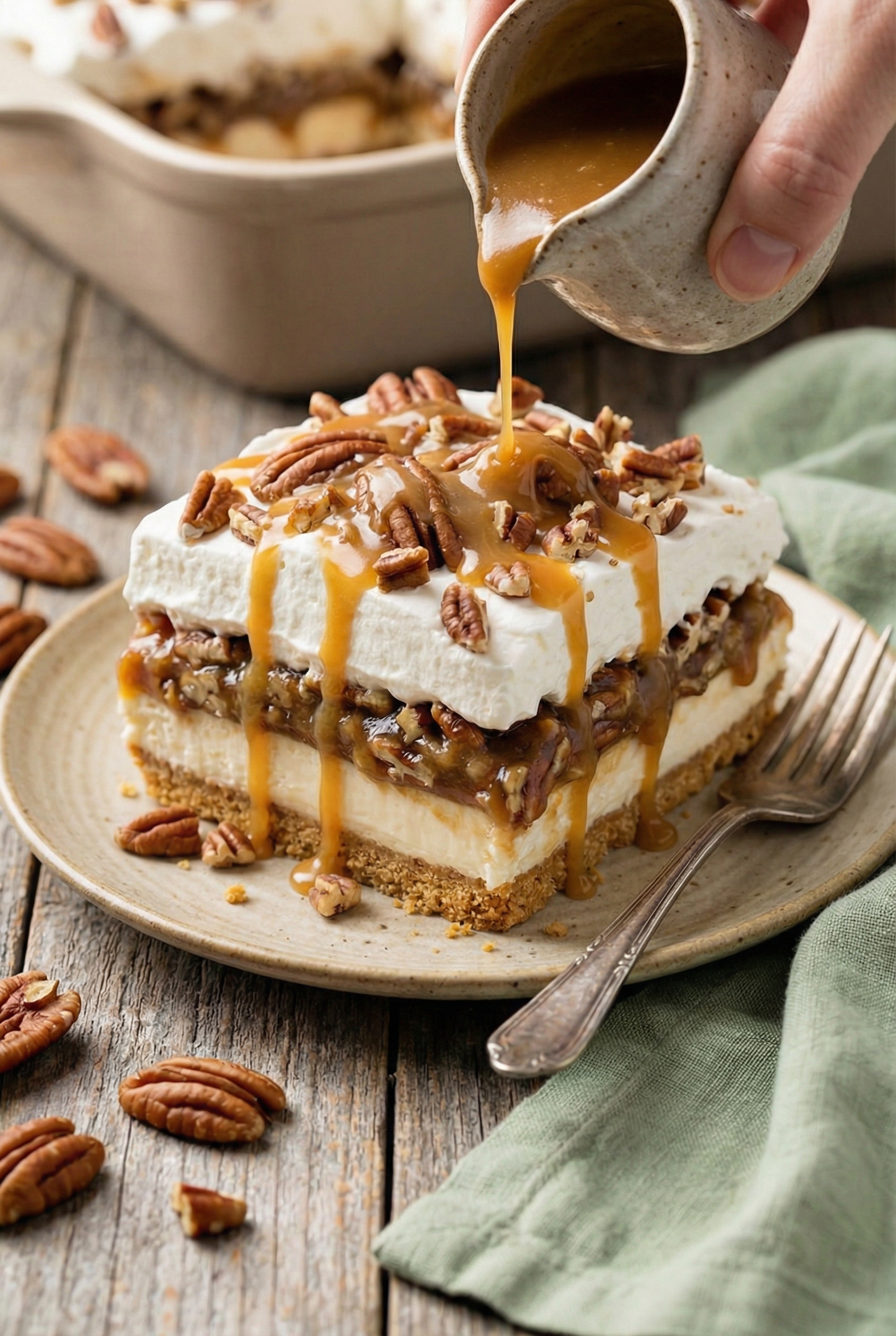 No-Bake Pecan Pie Lasagna Recipe
