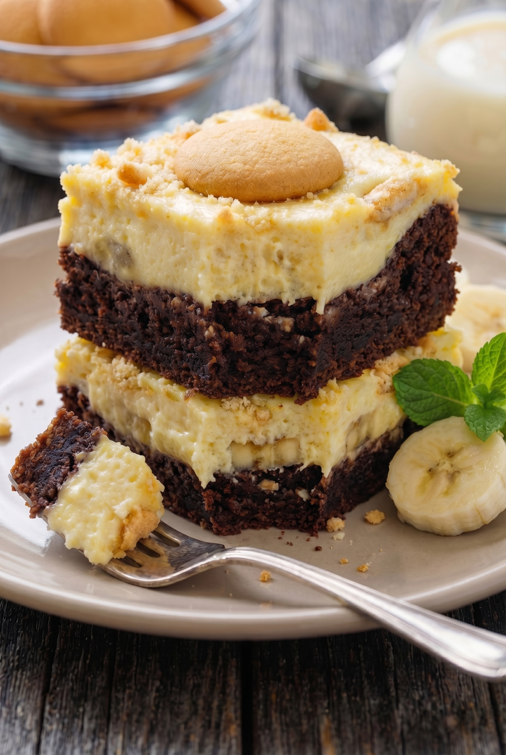 Banana Pudding Brownies